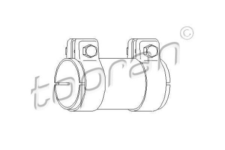 Хомут глушника d=60mm l=125mm TOPRAN / HANS PRIES 108 897