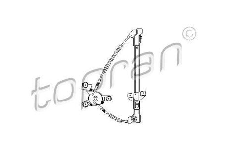Склопiдйомник переднiй правий TOPRAN / HANS PRIES 110 450