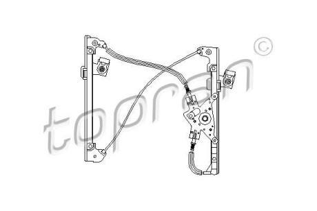 Склопiдйомник переднiй, лiвий, електричний TOPRAN / HANS PRIES 111 255