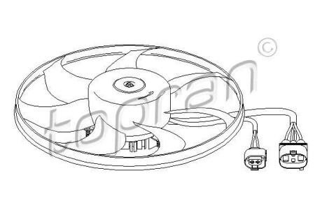 Вентилятор радіатора (оxолодження двигуна) TOPRAN / HANS PRIES 111283