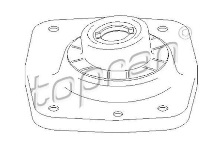 Опорна подушка TOPRAN / HANS PRIES 722 360