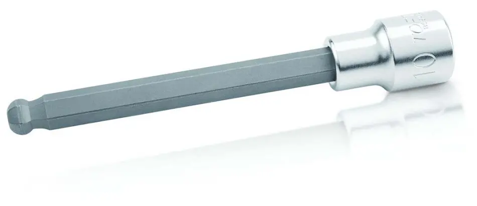 Головка з насадкой HEX 10 mm 140mm 1/2" з шаром Toptul BCSA1610 (фото 1)