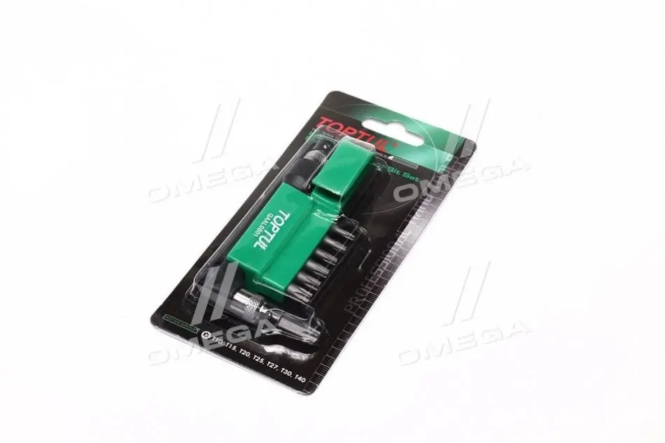 Набір біт 1/4" TORX T10H-T40H + Гобр.перех. 8од. (TOPTUL) Toptul GAAL0801 (фото 1)