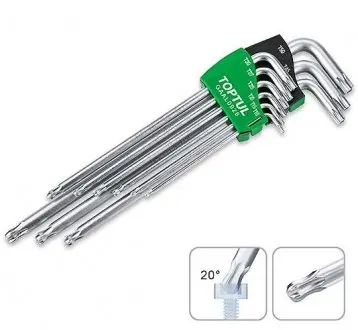 К-кт зіркоподібних ключів TORX Toptul GAAL0928