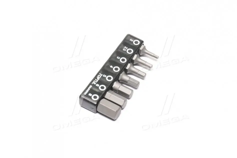 Набір біт 1/4" 7од. (Hex: 2, 2.5, 3, 4, 5, 6, 8mm) TOPTUL Toptul GAAV0701 (фото 1)