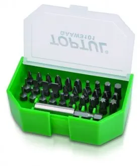 Набір біт 1/4" SL; PH; PZ; TORX; HEX + магнітний тримач 31од. (TOPTUL) Toptul GAAW3101