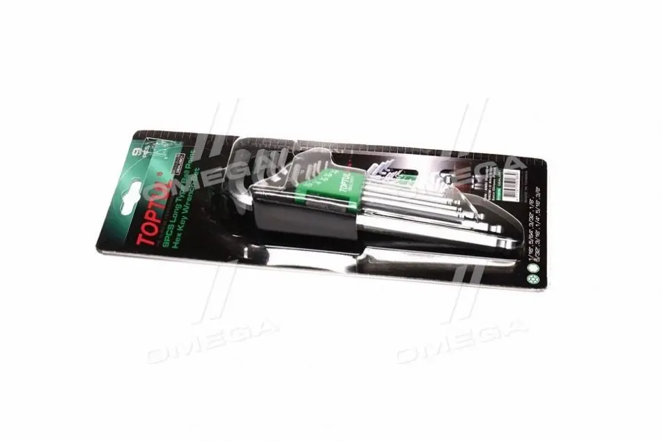 Набір дюймових Г-обр. шестигранників з кулею 1/16"-3/8" 9од. TOPTUL (TOPTUL) Toptul GBAL0901 (фото 1)