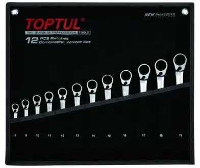 Набір ріжково-накидних ключів Toptul GPAQ1203