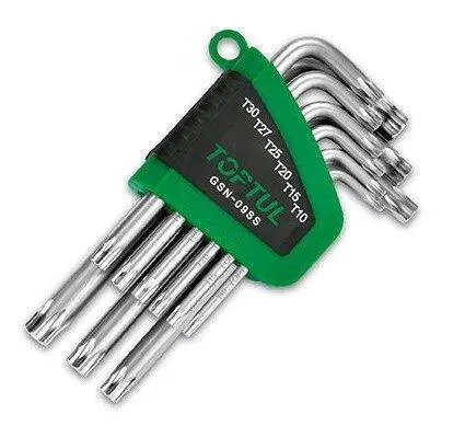 К-кт зіркоподібних ключів TORX Toptul GSN09SS (фото 1)