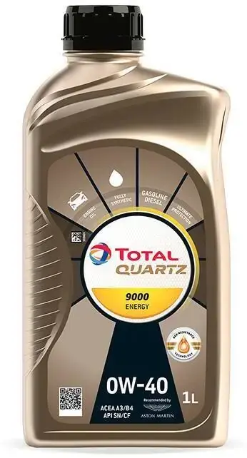 Олива двигуна Quartz Energy 9000 0W-40 1L TOTAL 213988 (фото 1)