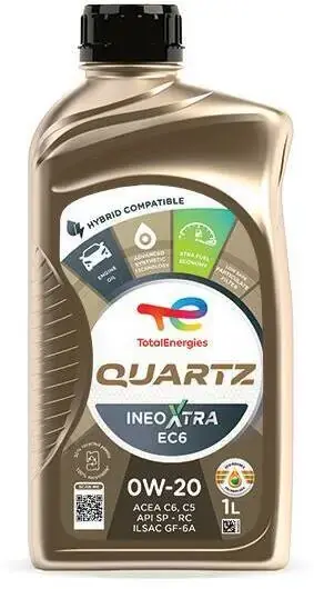 Олива моторна QUARTZ INEO XTRA EC6 0W-20 1л TOTAL 228343 (фото 1)