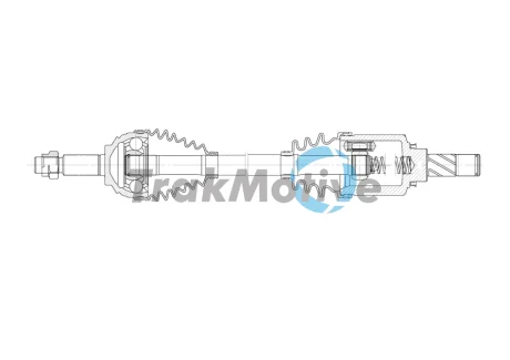 TRAKMOTIVE RENAULT піввісь лів. L=662mm 23/26 зуб. SANDERO/STEPWAY II (B8) 1.6 13-, DACIA Trakmotive/Surtrack 302001