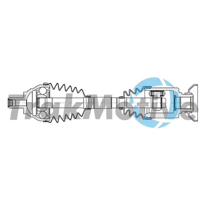 TRAKMOTIVE AUDI Напіввісь передня права Q3 (F3B) 40 TFSI quattro 18-, VW TIGUAN (AD1, AX1) 2.0 TDI 4motion 16-20, SKODA KODIAQ I (NS6, NS7, NV7) 2.0 TDI 4x4 17- Trakmotive/Surtrack 302225 (фото 1)