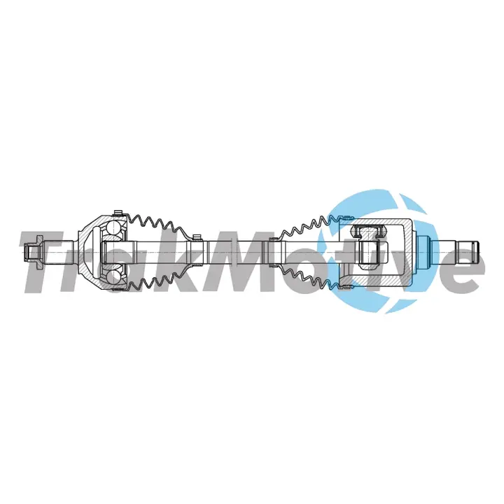 TRAKMOTIVE AUDI Напіввісь передня ліва A1 Allstreet (GBH) 25 TFSI 22-, VW POLO VI (AW1, BZ1, AE1) 1.0 TGI 17-, SKODA FABIA IV (PJ3) 1.0 TSI 21- Trakmotive/Surtrack 302263 (фото 1)