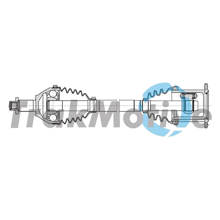 TRAKMOTIVE AUDI Напіввісь передня ліва A1 City Carver (GBH) 25 TFSI 19-22, VW POLO VI 1.0 TSI 20-, SKODA Trakmotive/Surtrack 302287 (фото 1)