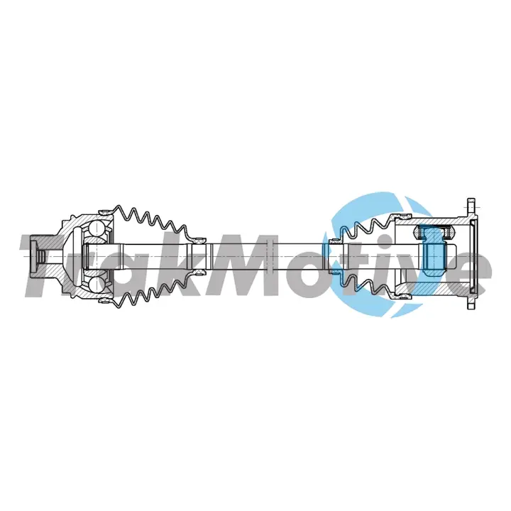 TRAKMOTIVE AUDI Напівісь передня права L=496, L2=551 A6 C7 (4G2, 4GC) 2.0 TDI 13-18 Trakmotive/Surtrack 302365 (фото 1)