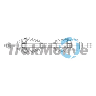 TRAKMOTIVE SKODA Напіввісь передня права FABIA IV (PJ3) 1.0 MPI 21-, VW POLO VI (AW1, BZ1, AE1) 1.0 17-21 Trakmotive/Surtrack 302672