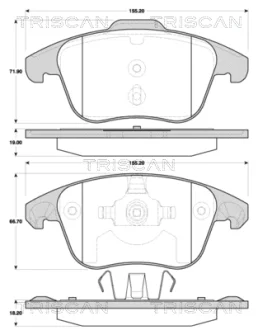 Колодки гальмівні передні TRISCAN 811038006