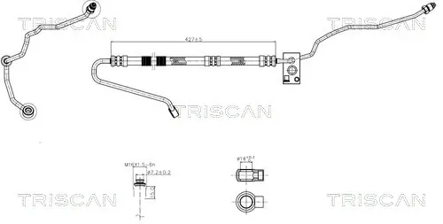 AUDI Гідравлічний шланг ГУР A1 11-, SKODA, VW TRISCAN 851629028 (фото 1)