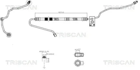 AUDI Гідравлічний шланг ГУР A1 11-, SKODA, VW TRISCAN 851629028