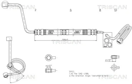 Патрубок TRISCAN 851629037