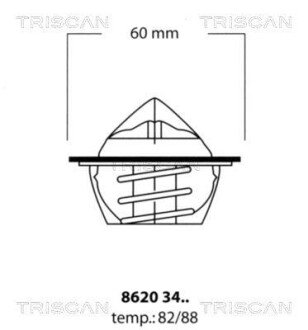 Термостат, охлаждающая жидкость TRISCAN 8620 3488