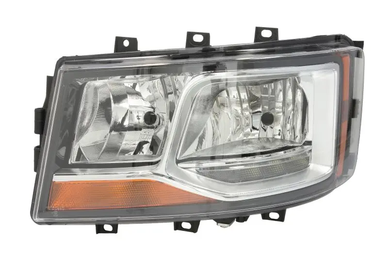 Фара лів (2*H7/H21W/LED, електричн, з мотором, включає денні ходові вогні, колір відбивача: хром) SCANIA G II, L, P II, R II, S 06.17- TRUCKLIGHT HLSC008L (фото 1)