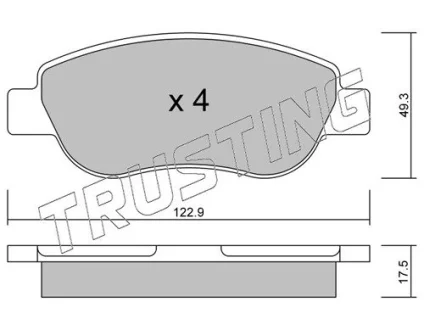 Комплект тормозных колодок TRUSTING 7970