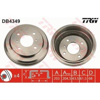 Гальмівний барабан TRW DB4349