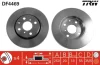 Диск гальмівний (1 шт.) CITROEN/PEUGEOT/TOYOTA C1/107/Aygo F "05>> TRW DF4469 (фото 1)