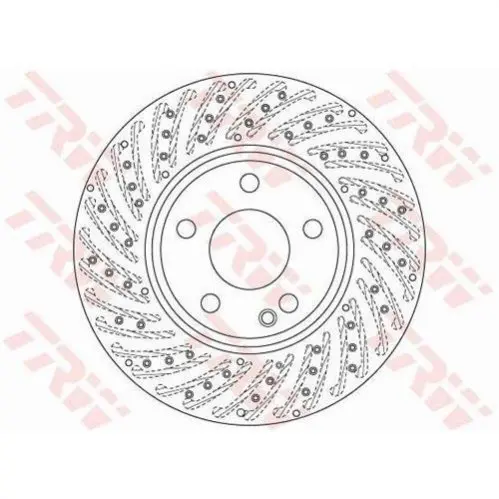 Диск гальмівний MERCEDES A(W176)/ B(W246) "F D=295mm "12>> TRW DF6262S (фото 1)