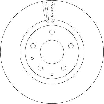 Диск тормозной передний TRW DF6575 (фото 1)