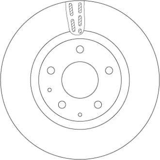 Диск тормозной передний TRW DF6575