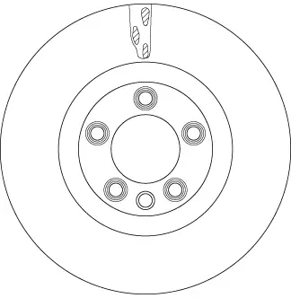 Диск гальмівний VW Touareg "F D=368mm "04-10 TRW DF6772S (фото 1)