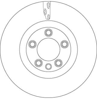 Диск гальмівний VW Touareg "F D=368mm "04-10 TRW DF6772S