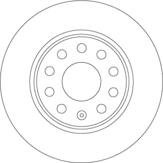 Диск гальмівний (1 шт.) AUDI/SKODA/VW Q2/Karoq/Octavia/T-Roc \'\'R \'\'16>> TRW DF6952