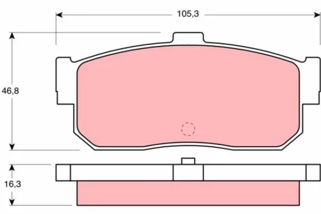 Комплект гальмівних колодок, дискове гальмо TRW GDB1172