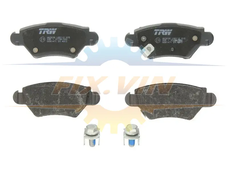 Гальмівні колодки, дискові TRW GDB1471 (фото 1)