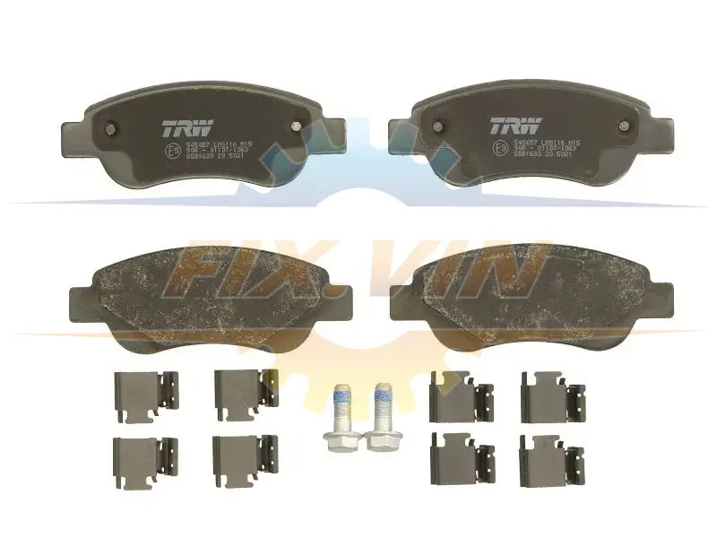 Гальмівні колодки дискові CITROEN/PEUGEOT/TOYOTA C1/107/Aygo \'\'05>> TRW GDB1633 (фото 1)
