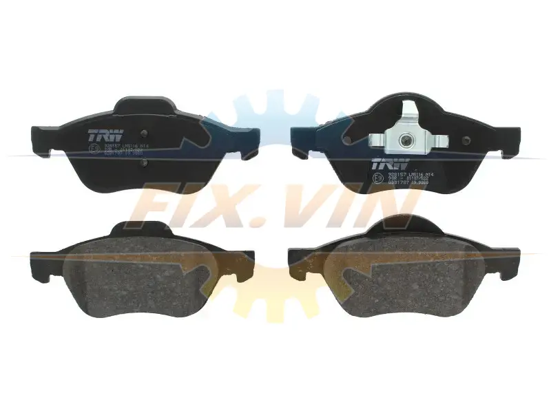Комплект гальмівних колодок передн, RENAULT LAGUNA, LAGUNA II, LAGUNA III, SCENIC II, TWINGO II, WIND 1.2-3.0D 03.01- TRW GDB1787 (фото 1)