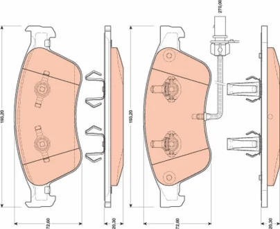 A_Гальмівні колодки дискові AUDI A8 "F "03-"10 TRW GDB1811