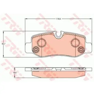 Комплект гальмівних колодок, дискове гальмо TRW GDB2102