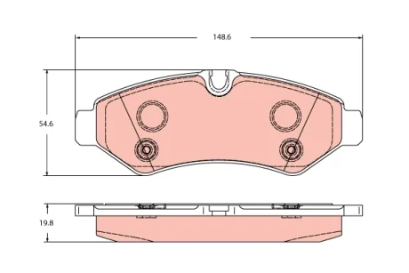 Гальмівні колодки дискові MERCEDES Sprinter "R "18>> TRW GDB2422