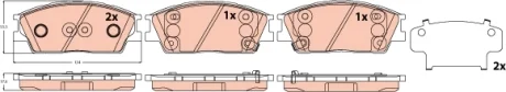 Комплект гальмівних колодок передн, HYUNDAI VENUE 1.6 09.19- TRW GDB2516