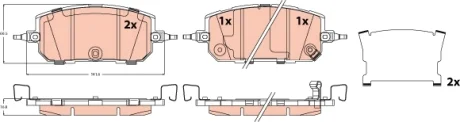 Комплект гальмівних колодок передн, MAZDA MX-30 0.8H/Electric 05.20- TRW GDB2537