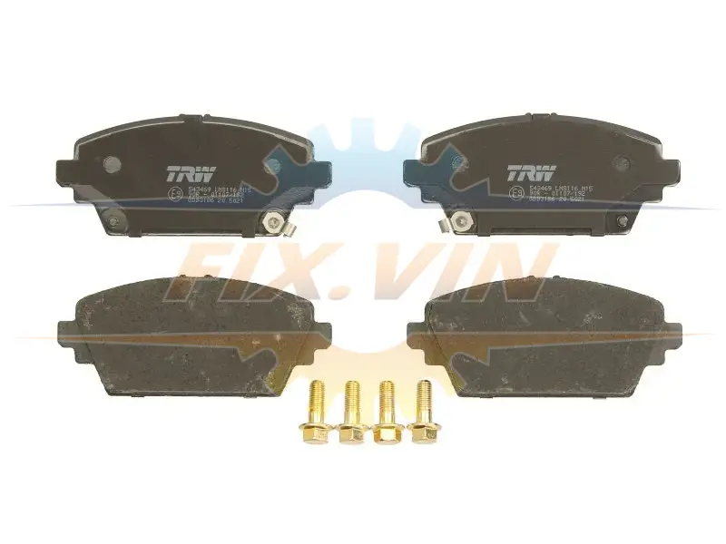Гальмівні колодки дискові HONDA - MG Accord/Accord Estate/Wagon/ZR TRW GDB3186 (фото 1)