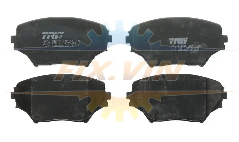 Гальмівні колодки дискові TOYOTA RAV 4/RAV 4 (Nato) TRW GDB3251 (фото 1)