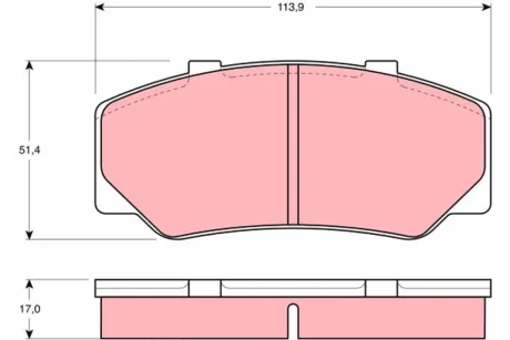 Гальмівні колодки дискові UMM - VOLVO Alter T/740/740 Estate/Combi/760/760 Estate/Combi/78 TRW GDB329
