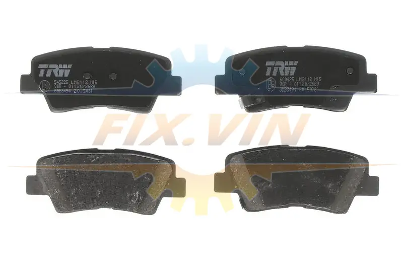 Гальмівні колодки дискові HYUNDAI/KIA I30/I40/Accent/Sonata/Tucson/Optima/Rio "R "10>> TRW GDB3494 (фото 1)