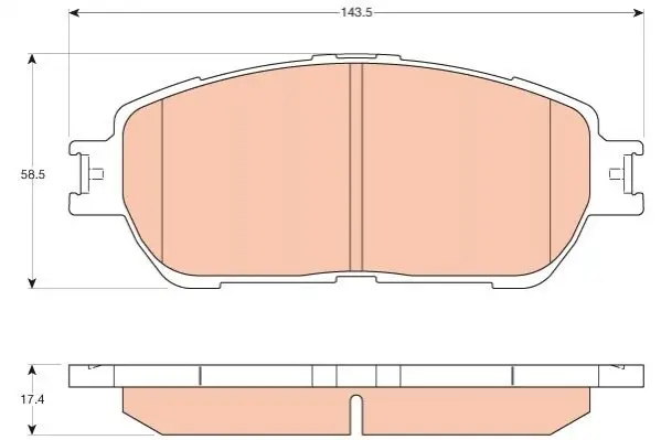 Гальмівні колодки дискові TOYOTA Camry(V30) "F "01-06 TRW GDB3612 (фото 1)
